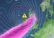 风暴阿什利预计将成为可怕的3级气旋，地图显示英国将面临110英里/小时的风速